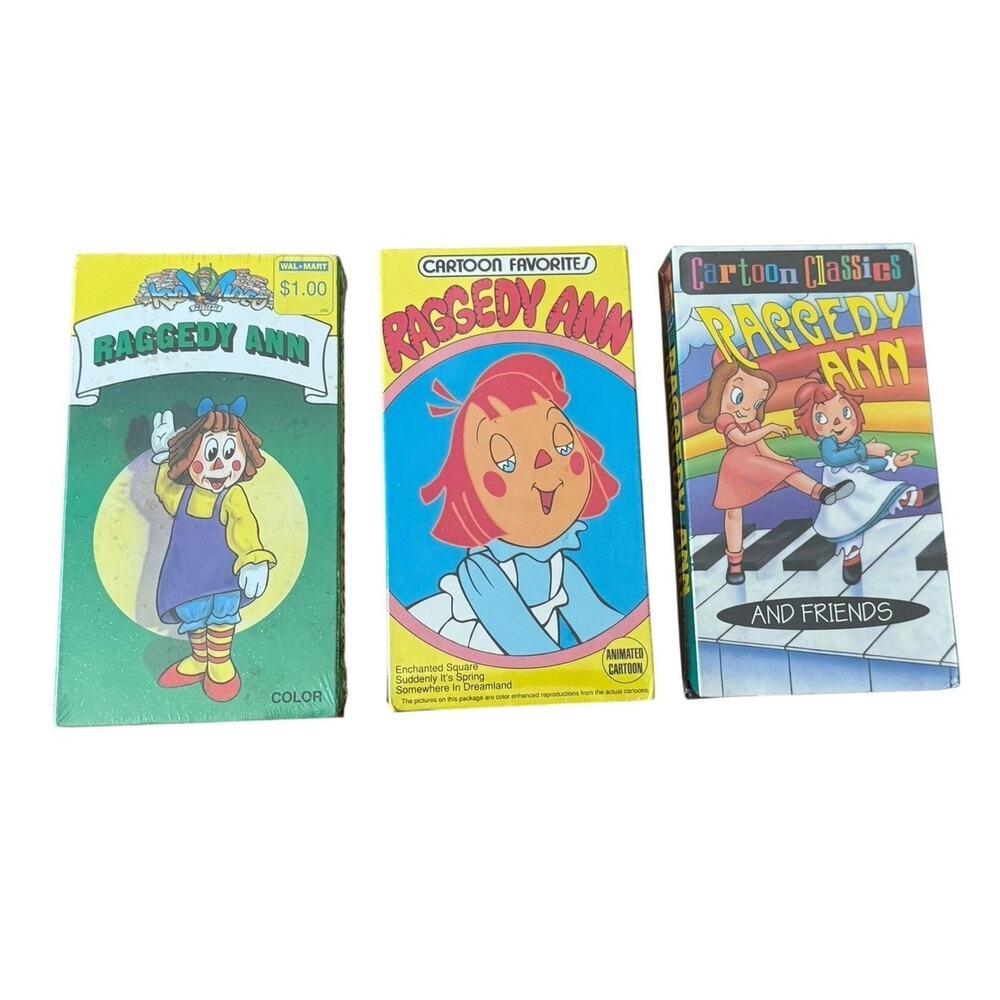 Raggedy Ann & Friends‎ VHS Video Tapes (3) SEALED NEW Cartoon Favorites Classics
